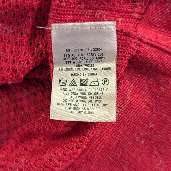 Anthropologie Moth Colorblock Pointelle Cardigan in Orange & Pink Size XS *READ* - Picture 12 of 14